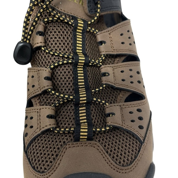 Skechers Men’s Size 12 Brown Leather Closed Toe Fisherman Bungee Sandals New main image 14